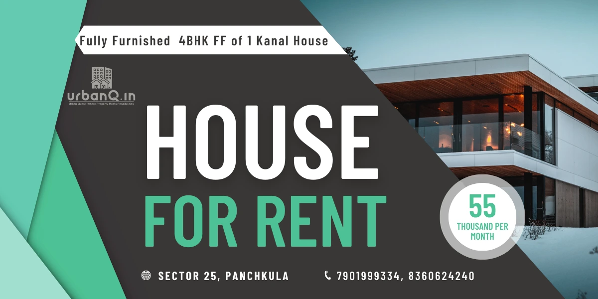 for rent 4 bhk First Floor sec 25 panchkula in One Kanal House